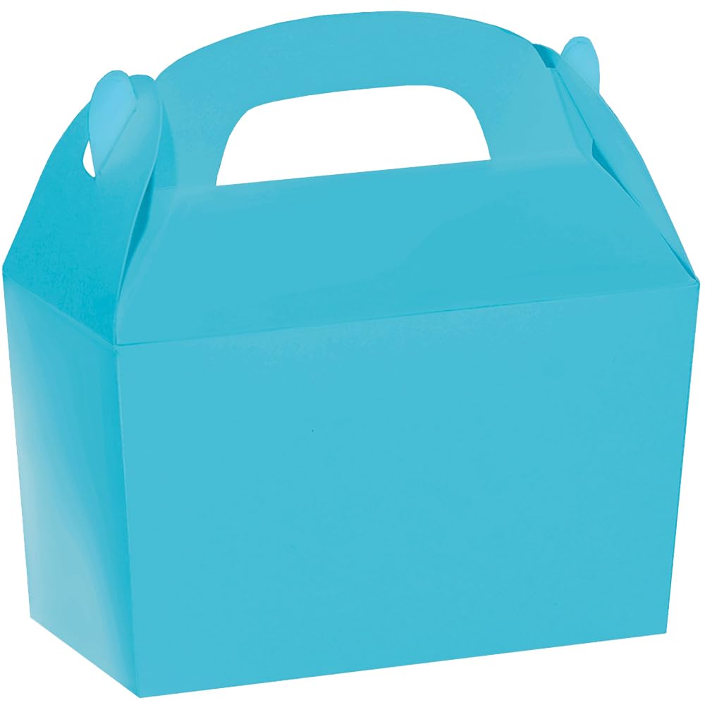 amscan 395128.54 Karibikblaue Partygeschenkbox – 1 Stück, Einheitsgröße