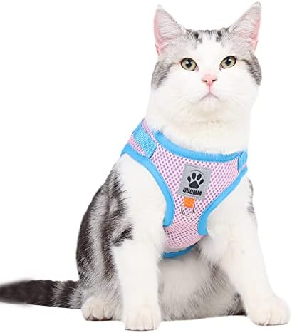 Domkim Step in No Pull Dog Harness and Leash Set for Small Medium Dogs, No Choke No Slip Dog Leash and Collar Set, French Bull Dog Vest Harnesses (XL, Pink)