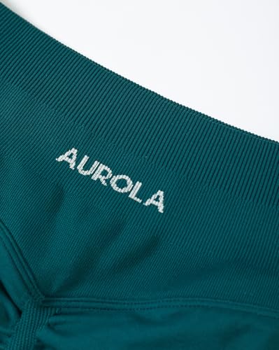Image of AUROLA Influence Workout Shorts for Women,2.5 3.5 4.5 5.5 6.5 No Roll Up Squat Proof Scrunch Seamless Compression Gym Short