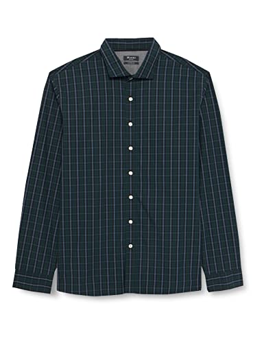 Chemise denim regular homme Maerz Karohemd bleu en jean de coton