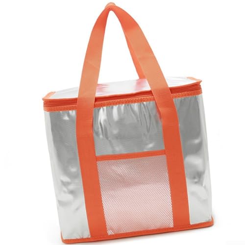 Nevera térmica grande con aislamiento, bolsa térmica portátil para picnic, alimentos, bebidas, viajes al aire libre, camping, senderismo, trabajo, almuerzo, playa (naranja, 26 L)