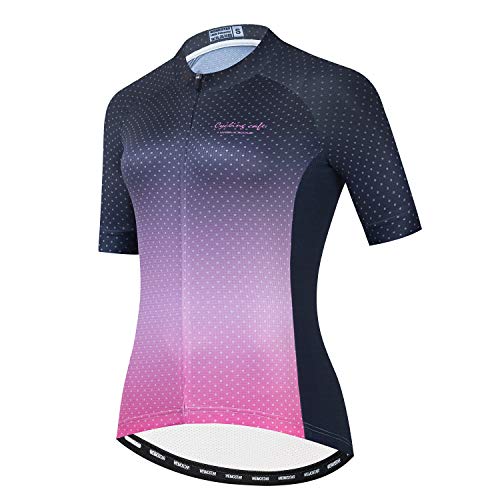 Biking Jersey for Women Cycling Triathlon top Women MTB Road Bike Shirt Bicycle Short Sleeve Outfit Clothes Pink M