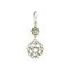 Betsey-Johnson-Carved-Flower-Medallion-Crystal-Gem-Drop-Earrings Betsey Johnson Carved Flower Medallion & Crystal Gem Drop Earrings,Purple