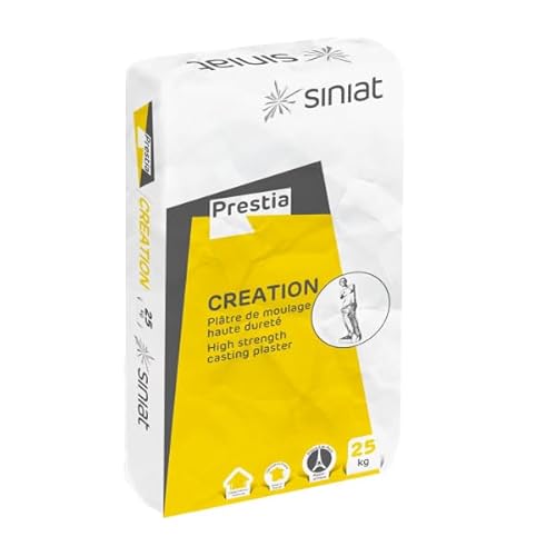 Prestia Creation Casting Plaster of Paris, Hard White Plaster 25kg