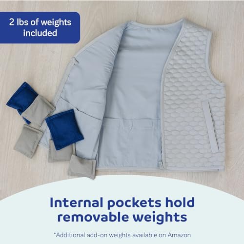 Fun and Function Honeycomb Weighted Vest - Helps Promote Focus & Calm in Kids With Special Needs - 2 lbs of Weights Included3