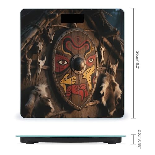 Báscula Digital de Baño con Patrón Tribal y Vidrio Templado miniatura 2
