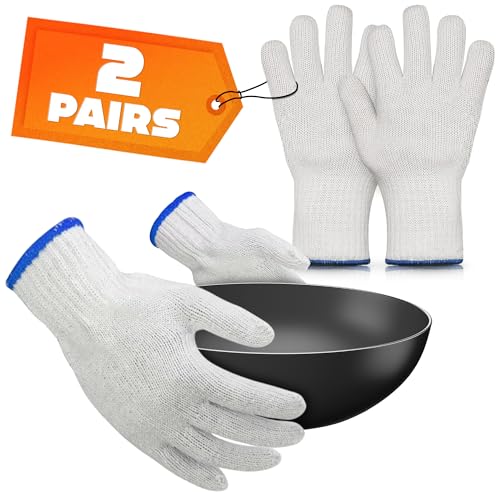 2Pair Heat Resistant Gloves for Cooking Prep - Oven Gloves for Co...