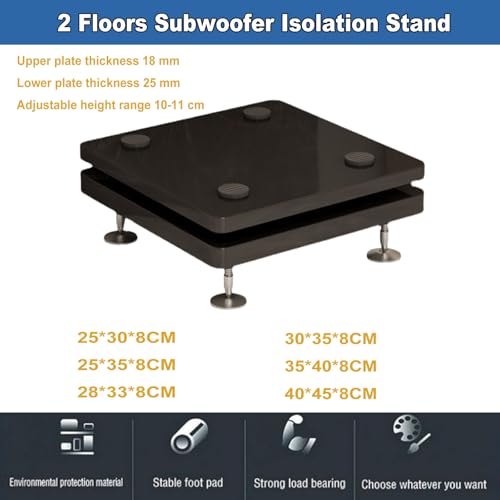 Support d'isolation pour caisson de basses anti-vibrations avec base d'isolation durable