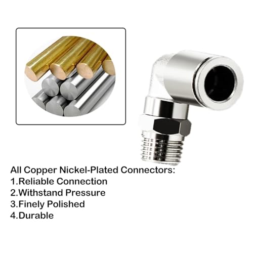 Conector rápido neumático PL10-03 tipo codo para tráquea de aire 5