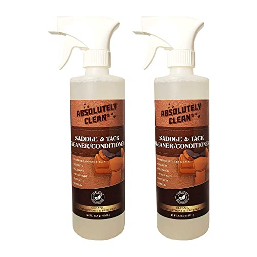 Image of Absolutely Clean Amazing Saddle Soap Spray for Leather Cleaning & Tack Cleaner and Conditioner - Cleans Helmets, Clothing, Saddle Pads, Blankets & More - USA Made