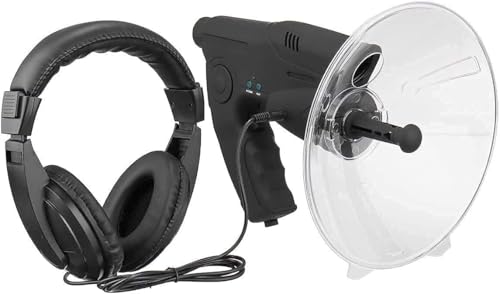 WLCBWYF Micrófono parabólico de aumento 8X, amplificador de sonido monocular, equipo de espionaje, aparatos de escucha de larga distancia a través de paredes de hasta 300 pies