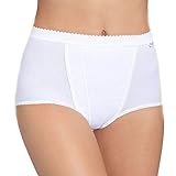 Sloggi 2 Pack Control Maxi High Waisted Cotton Underwear For Women or Lady White Cheeky Ladies Panties Briefs Knickers Pants