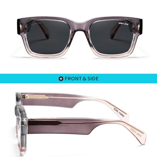 Image of grey jack 100% UV Protection Shades Retro Polarized Sunglasses for Men Women Branded Stylish Design Glasses 3316