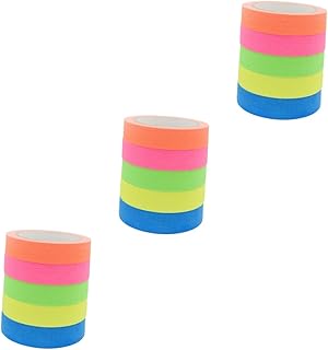Ciieeo 15 Rolos De Fita Luminosa Fita De Algodão UV Fita Fluorescente Fita Adesiva Que Brilha No Escuro Fita Roxa Luz Fluorescente