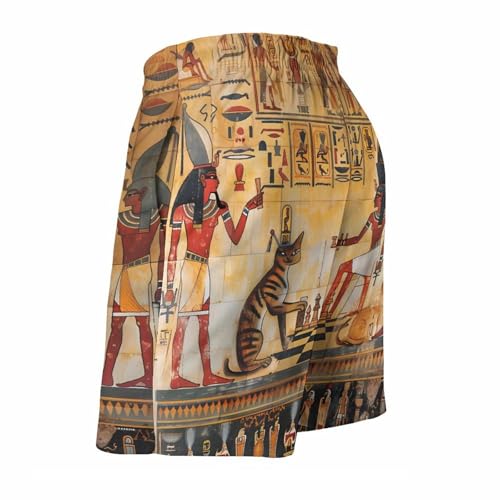 Ancient Egypt Egyptian Pattern Men's Swim Trunks Quick Dry Beach Shorts Board Shorts Bathing Suits with Pockets4
