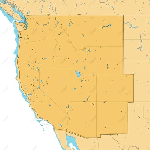 C-MAP Reveal - US Lakes West, Map Card for Marine GPS chartplotters