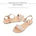 SKABIU Girls Sandals Open Toe Summer Flats Dress Sandals Gold US 3 Big Kid