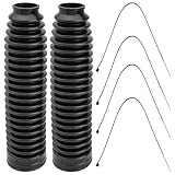 Tusk Motorcycle Rubber Fork Boot Covers (250mm Length x 32mm Top x 60mm Bottom)