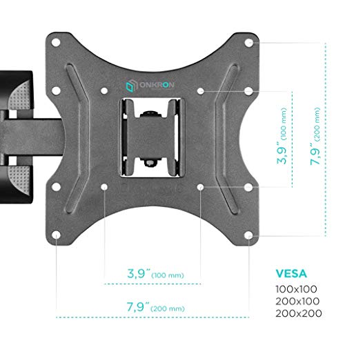 Onkron Tv Wall Mount Tilt Swivel For 17” – 43 Inch Lcd Led Screens Up To 77 Lbs Np24 Black #TOP1