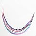 Feather Hair Extension – Pinks, Blues, and Grizzly Feathers, All Bonded at the Tip, With a Total of Five Genuine Rooster Feathers, Ranging From 8 to 11 Inches in Length