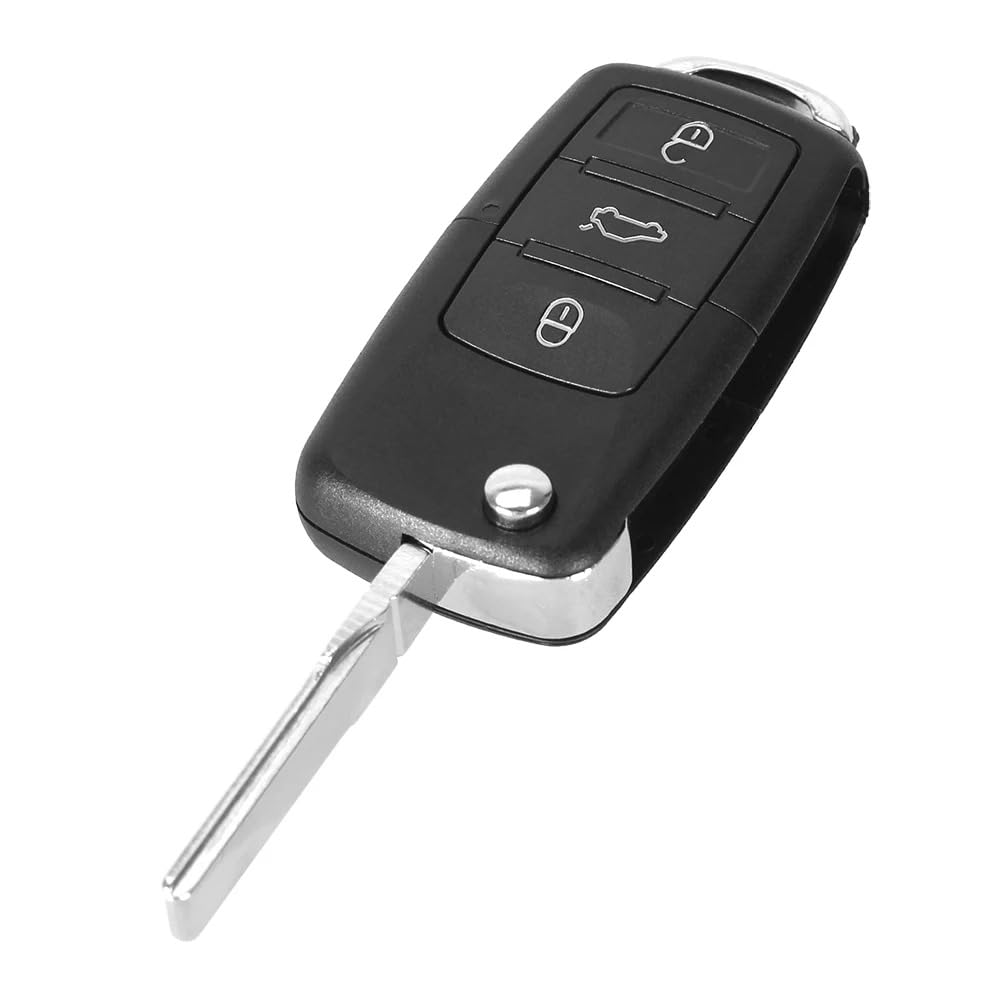 Custodia Portachiavi Auto OUKENS A 3 Pulsanti In ABS Con Lama HU83 - Compatibile Con Citroen Dispatch E Fiat Scudo