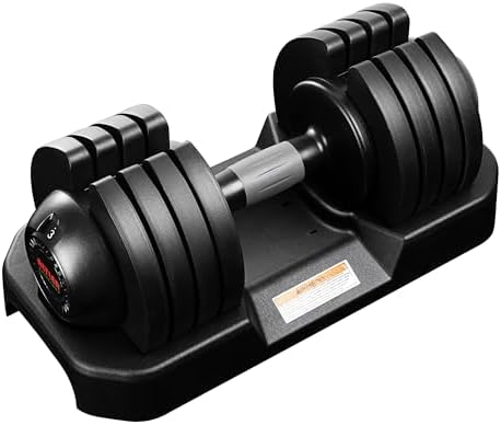 52LBS Single/Pair Adjustable Dumbbells Set Premium Rubber Coated ...