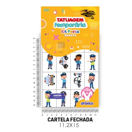Tatuagem Mania, Tatuagem Temporária Infantil Militar | Kit Festa 32-071