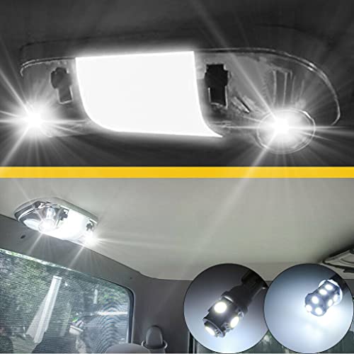 GLOFE 3Pcs White Interior Map Dome Light LED Bulbs Compatible with 1987-1996 Ford F-150 F-250 Bronco