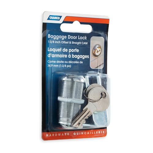 Camco 44368 1-3/8" Offset Baggage Door Lock, Multicolor