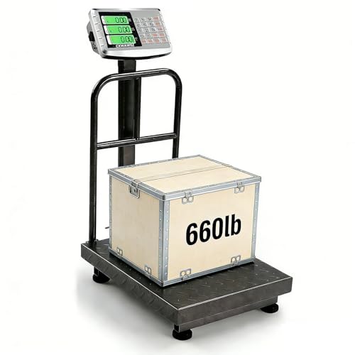 Báscula Industrial Plegable 660lb con Barandillas Removibles miniatura 1