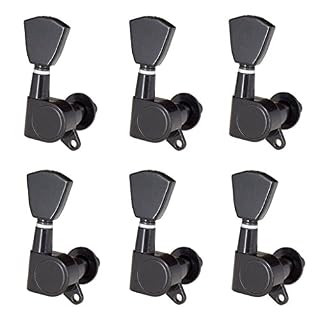Sharplace 6pcs Clés Mécaniques Machine Pegs Tuners Têtes Cheville 6R Droite pour Guitare Acoustique Electrique – noir - Les Beatles, Paul McCartney, John Lennon, RIngo Starr, George Harrison Sharplace 6pcs Clés Mécaniques Machine Pegs Tuners Têtes Cheville 6R Droite pour Guitare Acoustique Electrique - noir – Image 3