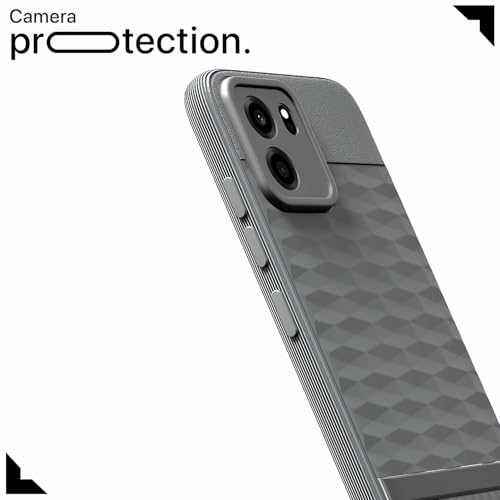 Image of Pikkme Back Cover for OnePlus Nord CE 6 5G Camera Protection 3D Hexa Cube Design Silicone Protective Bumper Case (Grey)