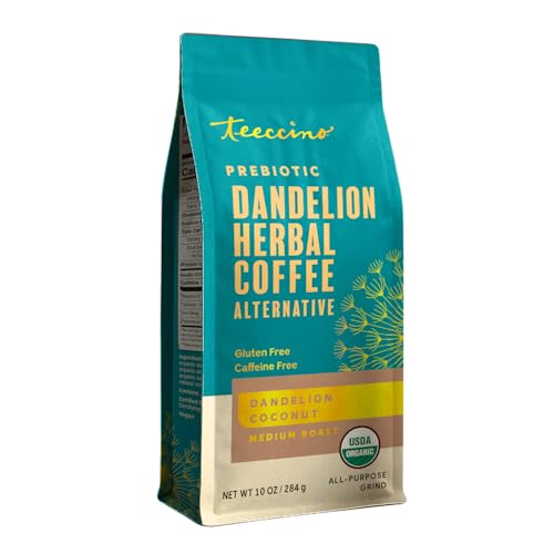 Teeccino Dandelion Coconut Herbal Coffee -...