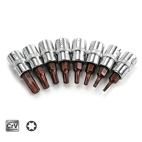 Douille Torx à Impact T50 1/4" - Longueur 35 Mm En Acier CR-MO Avec Trou De Goupille | Pour Réparation Auto Et Bricolage