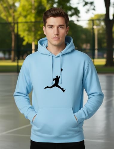 Image of BAGHADBILLO Men's & Women's Cotton Sweatshirt Hoodies with Pockets Solid Pattern Long Sleeves Hooded Neck Regular Fit and Standard Length