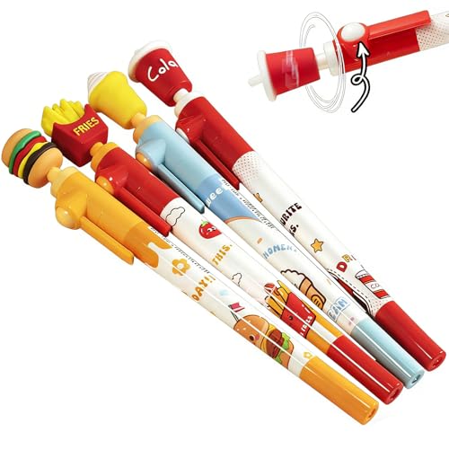 Set de 4 bolígrafos spinner con tinta negra gel