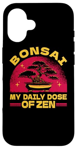 BONSAI 盆栽の木、盆栽の植物、盆栽の植木鉢、盆栽 スマホケース iPhone 16 用