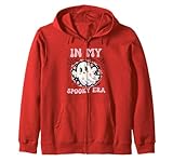 spooky era ghost shirt carino halloween grafica ottobre party felpa con cappuccio