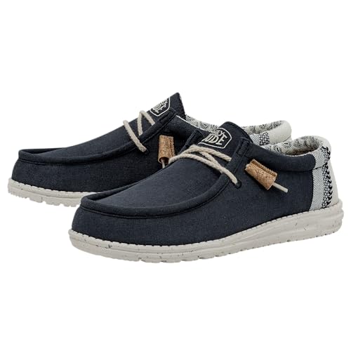 Image of HEYDUDE Men's Wally Linen | Men's Loafers | Men's Slip On Shoes | Comfortable & Light-Weight