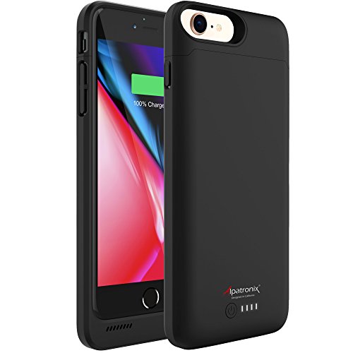 Alpatronix iPhone SE 2020/8/7 Battery Case, Slim Protective Extended Charging Case with Qi