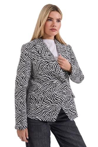 Image of Dorothy Perkins Zebra Printed Double Breasted Blazer, 10, Zebra