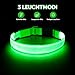 Illumifun Leuchthalsband Hund, USB LED Hundehalsband, Wiederaufladbar Hundehalsband Leuchtend für Hunde Einstellbare Größe, 3 Beleuchtungsmodi für Mittlere Hunde (Grün, M)