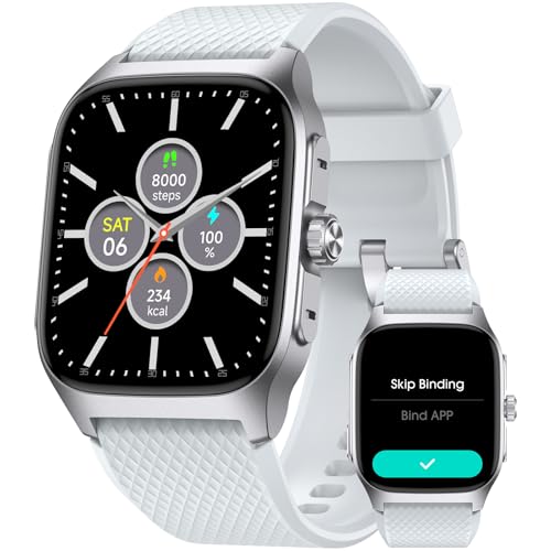 EURANS Smart Watch Classic Style for Men, Metal Watch, 14 Days Battery Heart Rate Step Counter No App/Phone Required, 10 Meters Waterproof, Bluetooth Call(Answer/Dial Calls), 1.85'' AMOLED Display