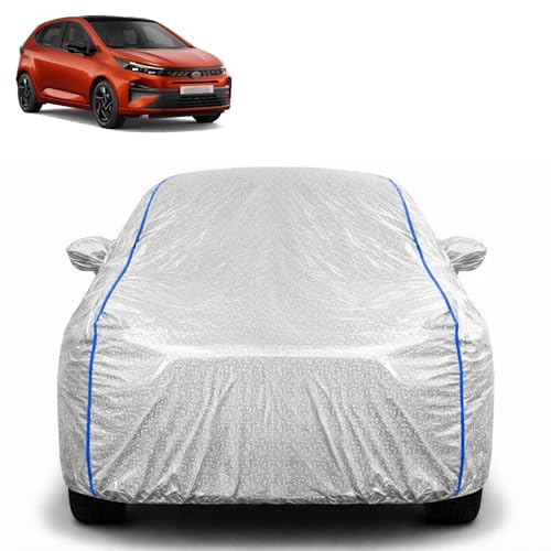 Image of Waterproof Car Cover for Tata Altroz | All Weather Protection | UV Resistant & Dustproof | Soft Cotton Lining to Prevent Scratches | Triple Stitched with Mirror Pockets & Elastic Hem