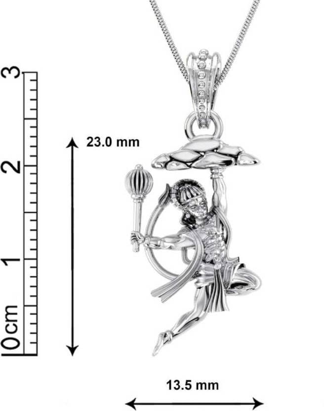 Médaillon argent pur Hanuman pendentif de haute pureté 92,5 % - 3