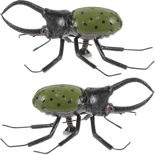 Kisangel Lot de 2 Figurines Insectes Réalistes 5 Cm X 2,5 Cm en Plastique Solide, Éducatif pour Garçon et Filles, Accessoire Apprentissage Insectes, Modèle Imitation Jardin pour Jeu