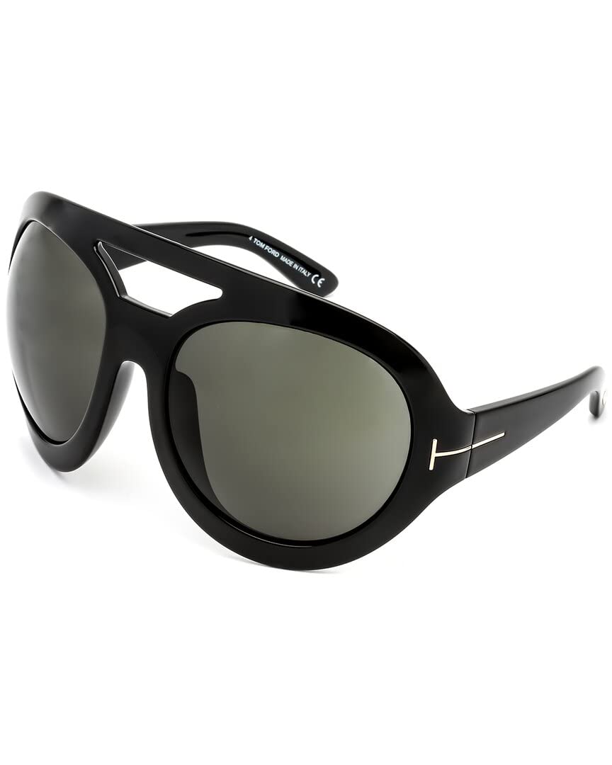 UV Protected Black Shield Full rim Sunglasses for Women - FT0886 68 01A