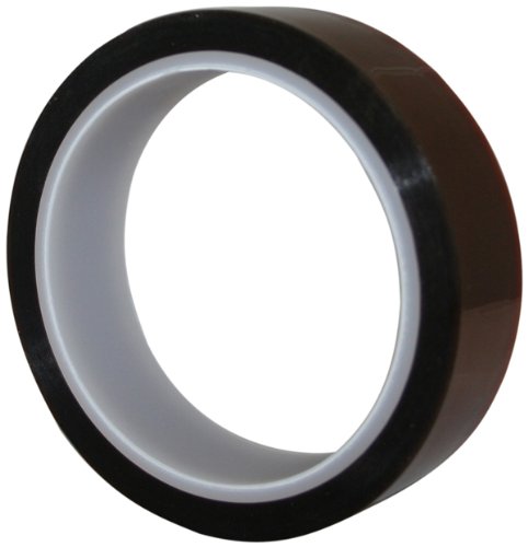 Maxi 2107 Polyimide/Silicone Anti-Static Masking Tape Roll, 2.57 mil Thick, 36 yds Length, 1/4" Width, Amber (Case of 144)