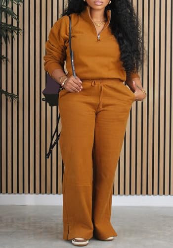 Tbahhir Womens Tracksuits 2 Piece Outfits Lounge Sets Long Sleeve Pullovers and Joggers Pants with Pockets3