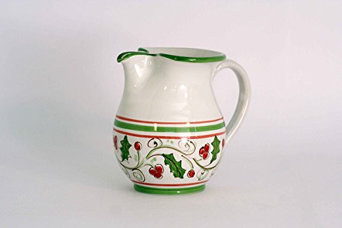 CEAR ceramiche - Brocca da Vino da 1 Litro in Ceramica di Caltagirone, Eleganza e Tradizione Siciliana